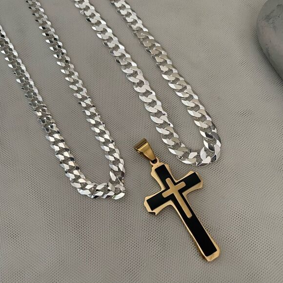 18” Men’s Solid 925 Sterling Silver Cuban Chain - Picture 7 of 7